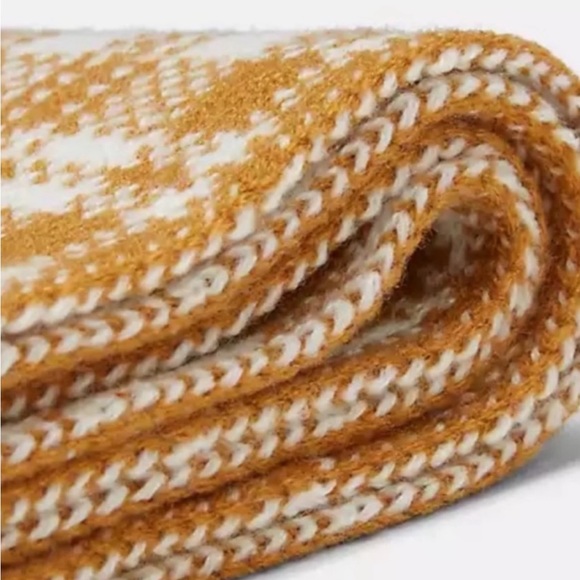 TIMBERLAND BUFFALO MUSTARD YELLOW PLAID SCARF OS 10W X  66L inches UNISEX - Picture 3 of 10